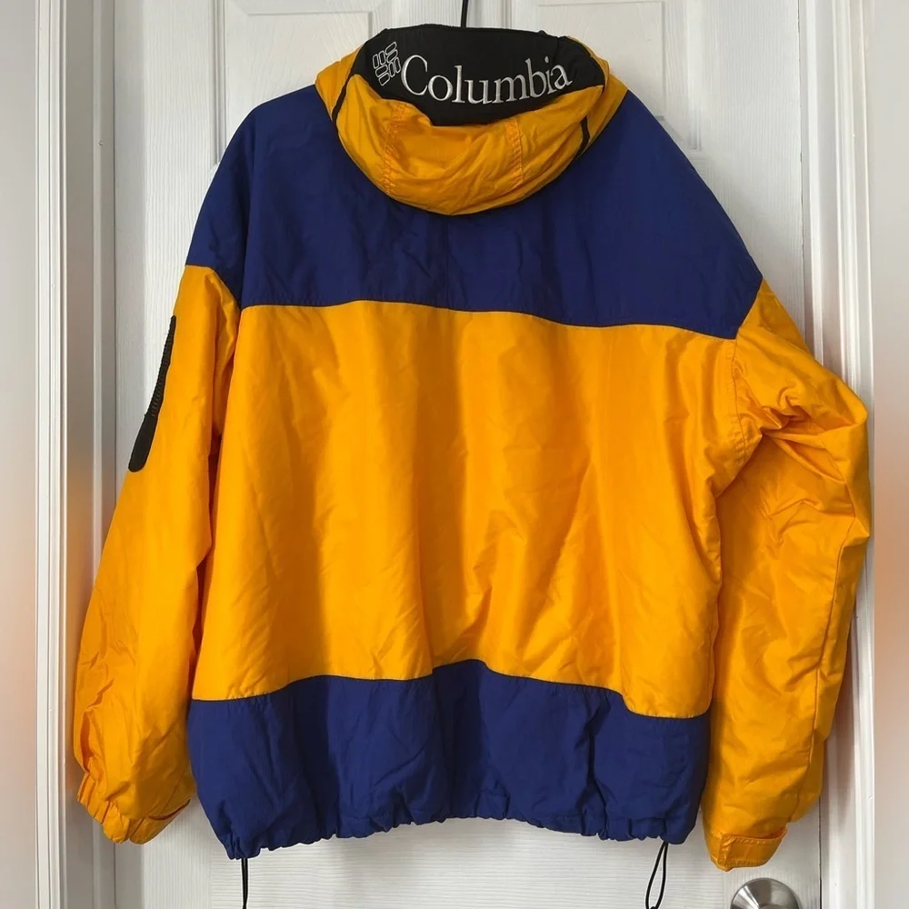 Columbia Yellow Blue Ski Jacket XL